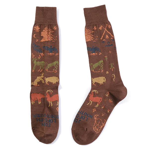 10" BOOTS SOCKS / NATIVE AMERICAN / HAPPY HUNTING GROUND - Image 5