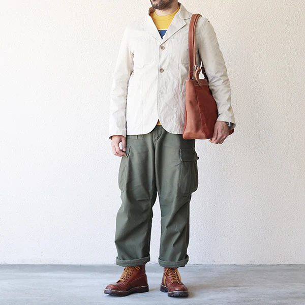 TOOL CARRIER / 1920 - 1930s STYLE OUTDOOR BAG / RAIN PROOF DUCK × BULL HIDE - Image 3