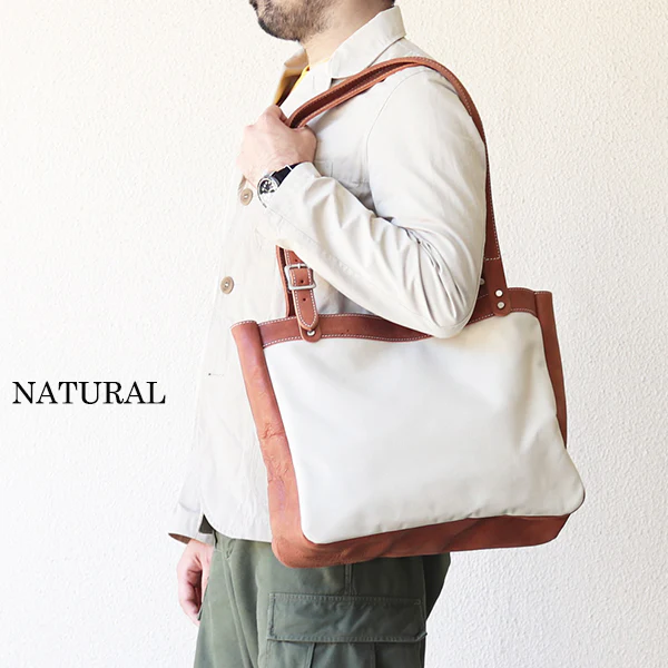 TOOL CARRIER / 1920 - 1930s STYLE OUTDOOR BAG / RAIN PROOF DUCK × BULL HIDE - Image 4
