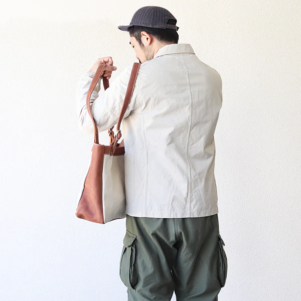 TOOL CARRIER / 1920 - 1930s STYLE OUTDOOR BAG / RAIN PROOF DUCK × BULL HIDE - Image 5