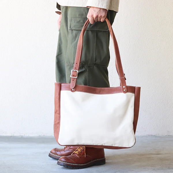 TOOL CARRIER / 1920 - 1930s STYLE OUTDOOR BAG / RAIN PROOF DUCK × BULL HIDE - Image 6