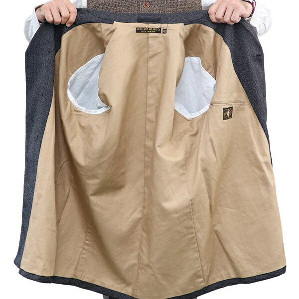 LANGLEY / LATE 1800s ENGINEER'S OVER COAT / GRAINED WOOL OXFORD / GRAINED GRAY - Image 11