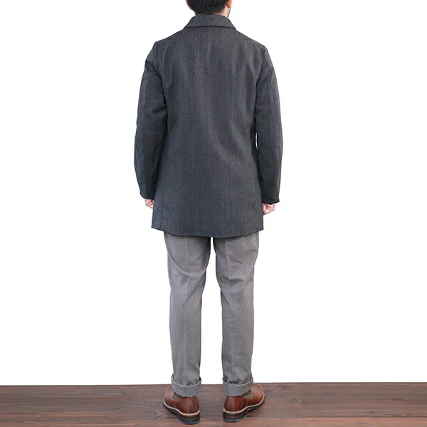 LANGLEY / LATE 1800s ENGINEER'S OVER COAT / GRAINED WOOL OXFORD / GRAINED GRAY - Image 5