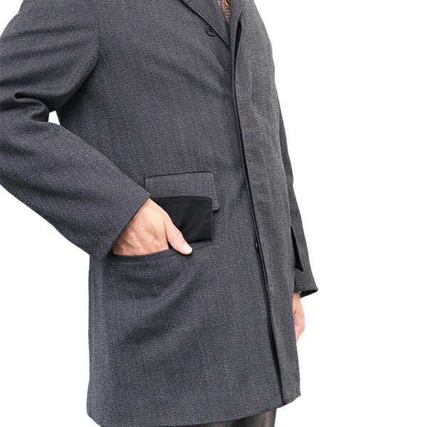 LANGLEY / LATE 1800s ENGINEER'S OVER COAT / GRAINED WOOL OXFORD / GRAINED GRAY - Image 9