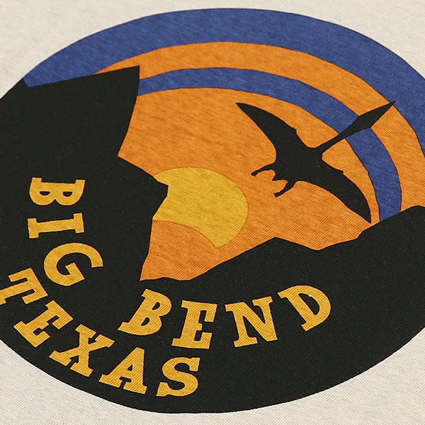 T-SHIRT / BIG BEND / HOME of U.S. SERIES / VINTAGE STYLE LIGHT WEIGHT JERSEY / OATMEAL - Image 5