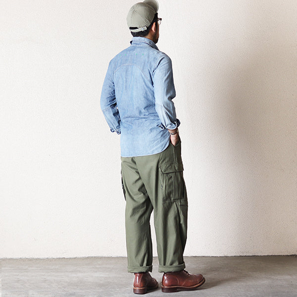 ARMY CARGO PANT / BACK SATIN / DARK GREEN / (SIZE: W30 - W40) - Image 11