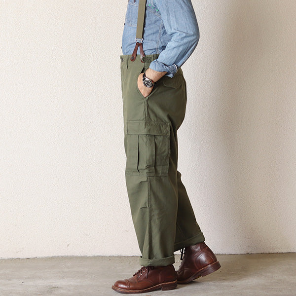 ARMY CARGO PANT / BACK SATIN / DARK GREEN / (SIZE: W30 - W40) - Image 3