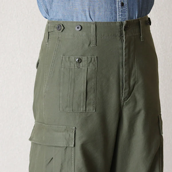 ARMY CARGO PANT / BACK SATIN / DARK GREEN / (SIZE: W30 - W40) - Image 5