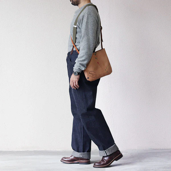 RAILMAN DENIM PANT WIDE / 5 POCKET JEANS / 12oz DENIM / INDIGO / (SIZE:W28-W36) - Image 5