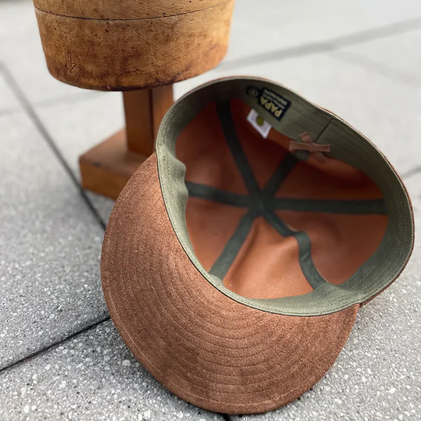 A-26 CAP / SHINKI HORSEHIDE ROUGHOUT / BROWN - Image 10