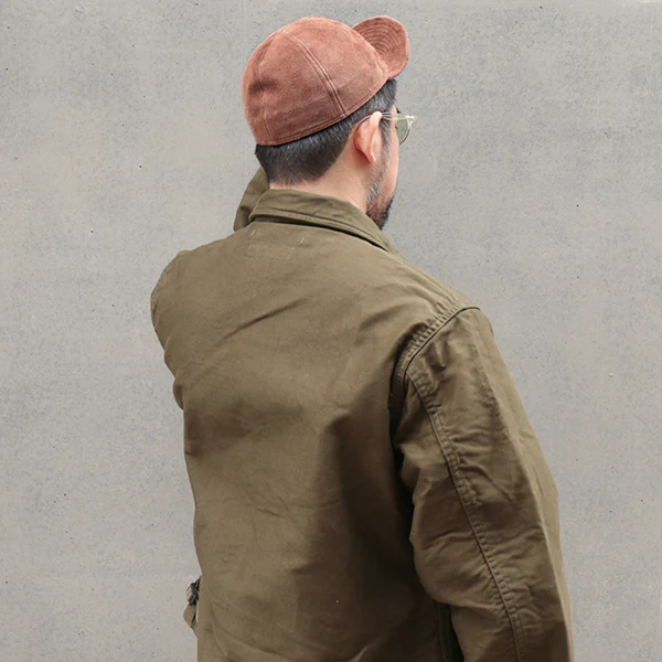 A-26 CAP / SHINKI HORSEHIDE ROUGHOUT / BROWN - Image 12