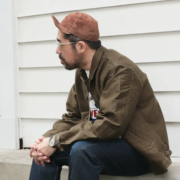 A-26 CAP / SHINKI HORSEHIDE ROUGHOUT / BROWN - Image 13