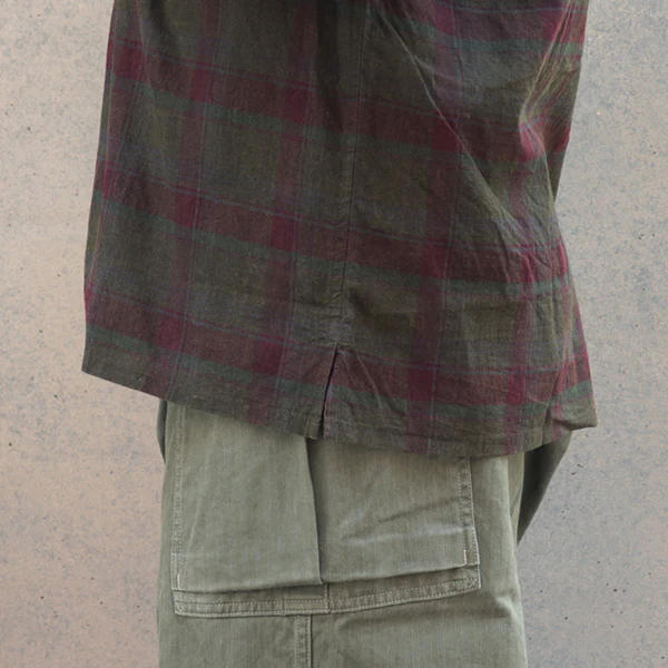 ABSHINTH SHIRT / SUMIZOME CHECK PATTERN / BLACK - Image 7