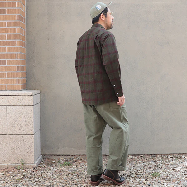 ABSHINTH SHIRT / SUMIZOME CHECK PATTERN / BLACK - Image 9