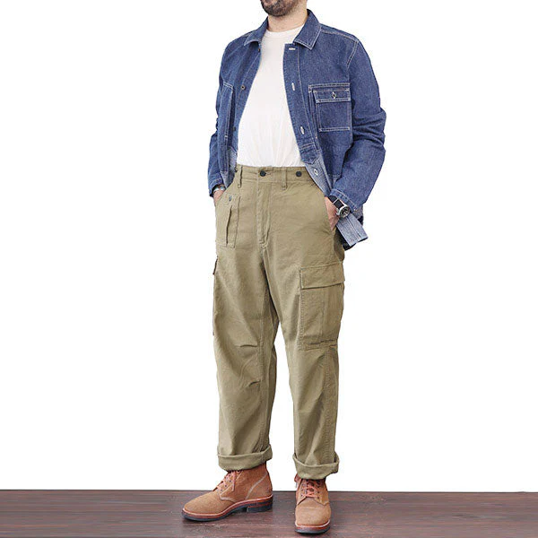 ARMY CARGO PANT / BACK SATIN / KHAKI / (SIZE: W30 - W40) - Image 5