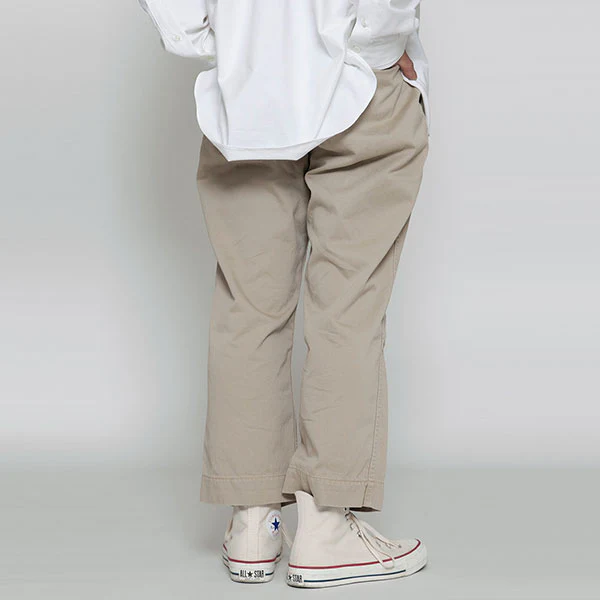 SALE / DESERT SLACKS / COTTON CHINO CLOTH / KHAKI - Image 3