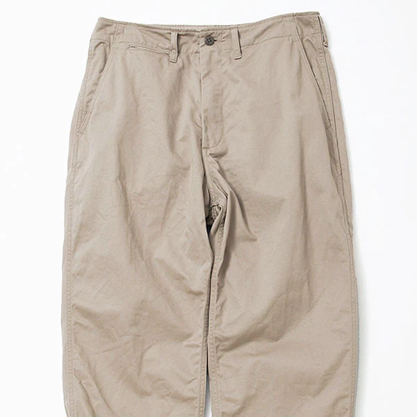 SALE / DESERT SLACKS / COTTON CHINO CLOTH / KHAKI - Image 7