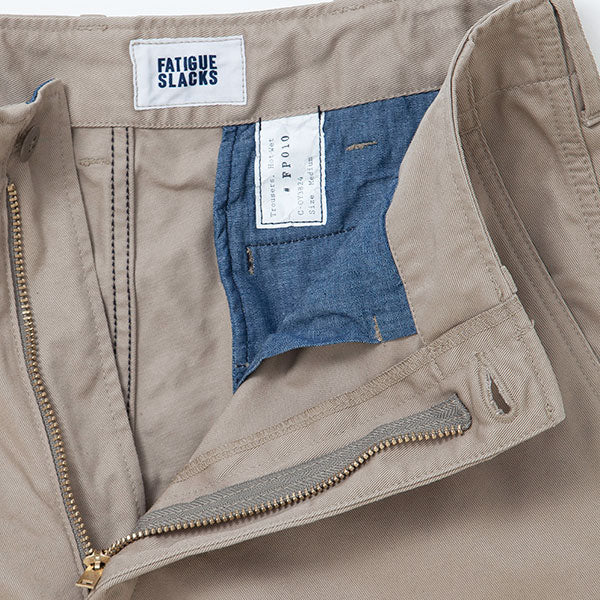 SALE / DESERT SLACKS / COTTON CHINO CLOTH / KHAKI - Image 9