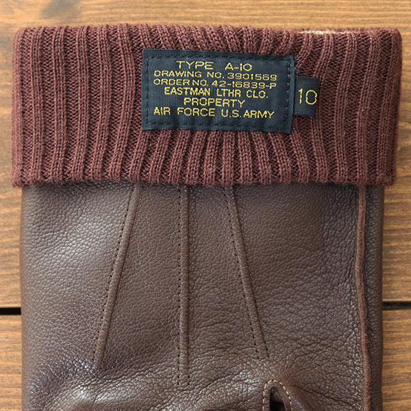 TYPE A-10 / USAAF FLYING WINTER GLOVES / GOAT SKIN / SEAL BROWN - Image 10