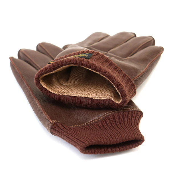 TYPE A-10 / USAAF FLYING WINTER GLOVES / GOAT SKIN / SEAL BROWN - Image 8