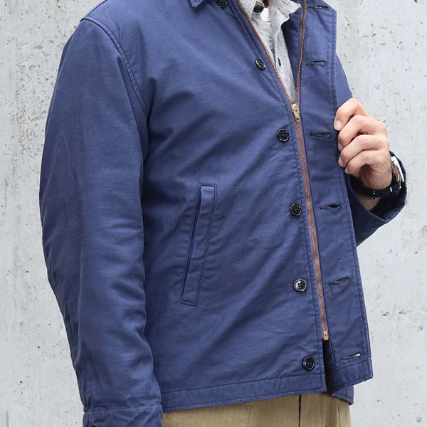 U.S. NAVY UTILITY JACKET / NAVY BACKSATIN - Image 7