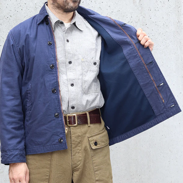 U.S. NAVY UTILITY JACKET / NAVY BACKSATIN - Image 8