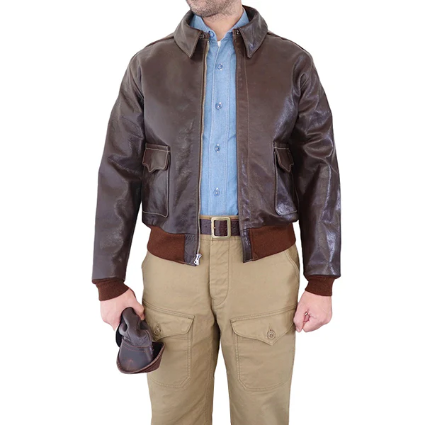 TYPE A-2 / ROUGH WEAR CONTRACT 27752 MODEL / HORSEHIDE SEAL BROWN / FLIGHT JACKET - Image 4