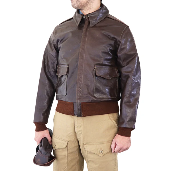 TYPE A-2 / ROUGH WEAR CONTRACT 27752 MODEL / HORSEHIDE SEAL BROWN / FLIGHT JACKET - Image 5