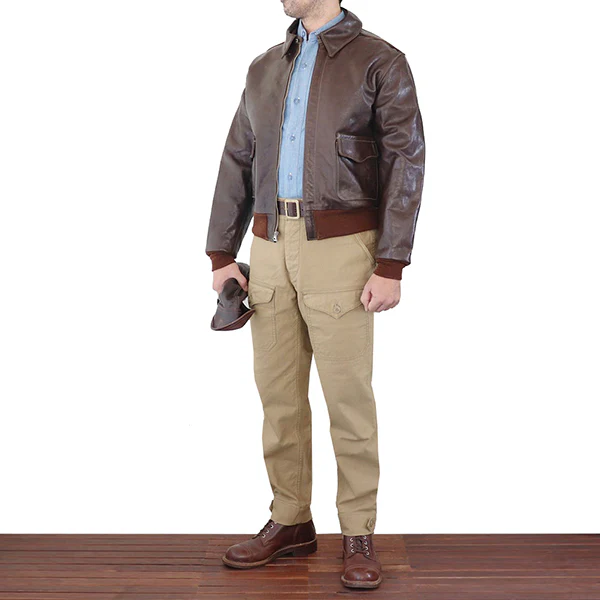 TYPE A-2 / ROUGH WEAR CONTRACT 27752 MODEL / HORSEHIDE SEAL BROWN / FLIGHT JACKET - Image 7