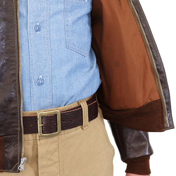 TYPE A-2 / ROUGH WEAR CONTRACT 27752 MODEL / HORSEHIDE SEAL BROWN / FLIGHT JACKET - Image 9