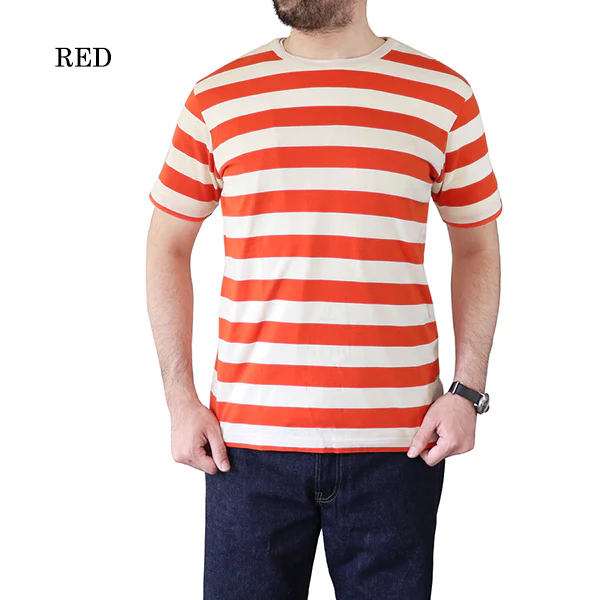 1940s STYLE BIKER HOOP T-SHIRT - Image 12