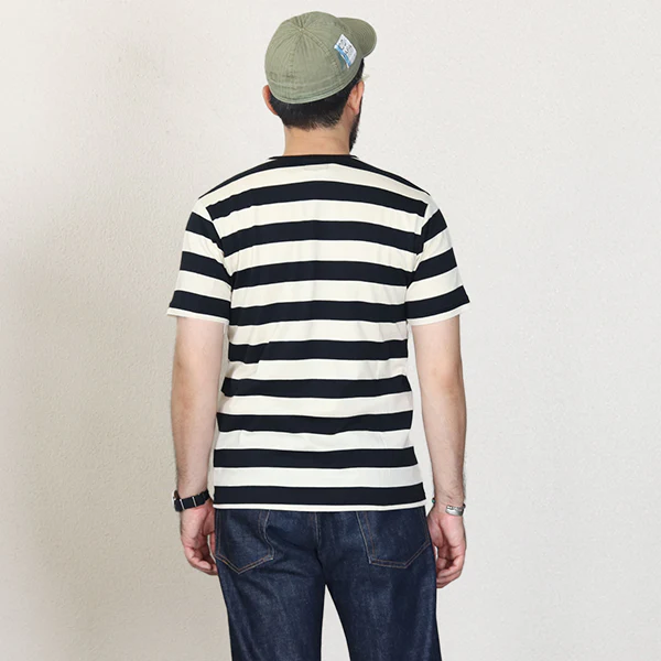 1940s STYLE BIKER HOOP T-SHIRT - Image 3