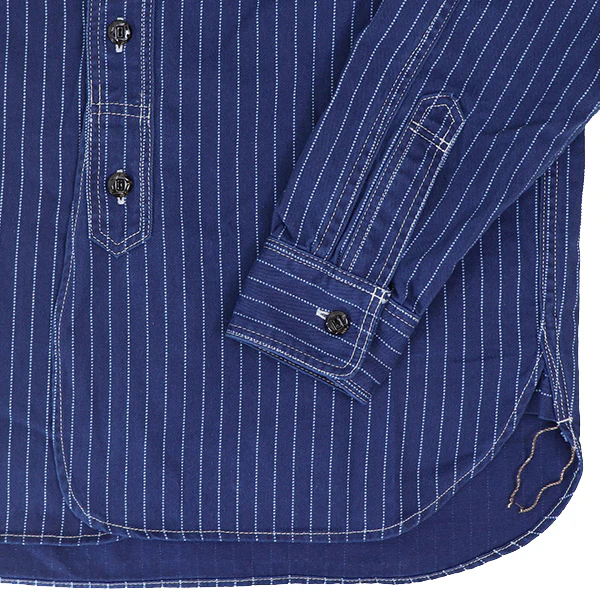 WABASH WORK SHIRT / 1930s STYLE WORK SHIRT / 8oz INDIGO WABASH BACK TWILL - Image 10