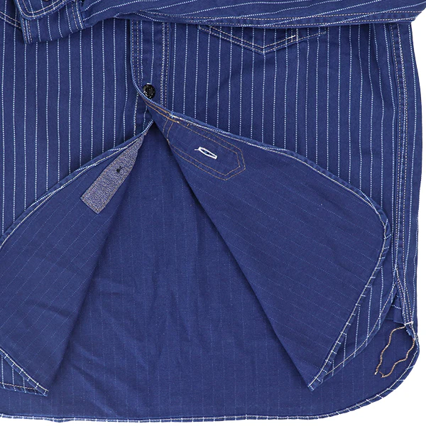 WABASH WORK SHIRT / 1930s STYLE WORK SHIRT / 8oz INDIGO WABASH BACK TWILL - Image 11