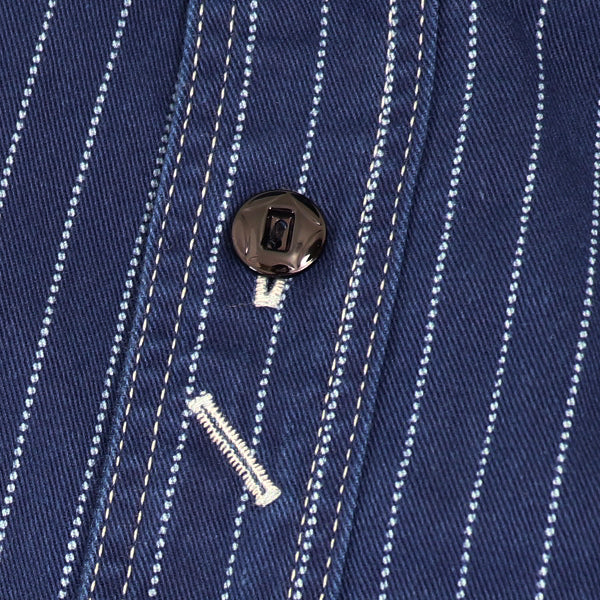 WABASH WORK SHIRT / 1930s STYLE WORK SHIRT / 8oz INDIGO WABASH BACK TWILL - Image 12