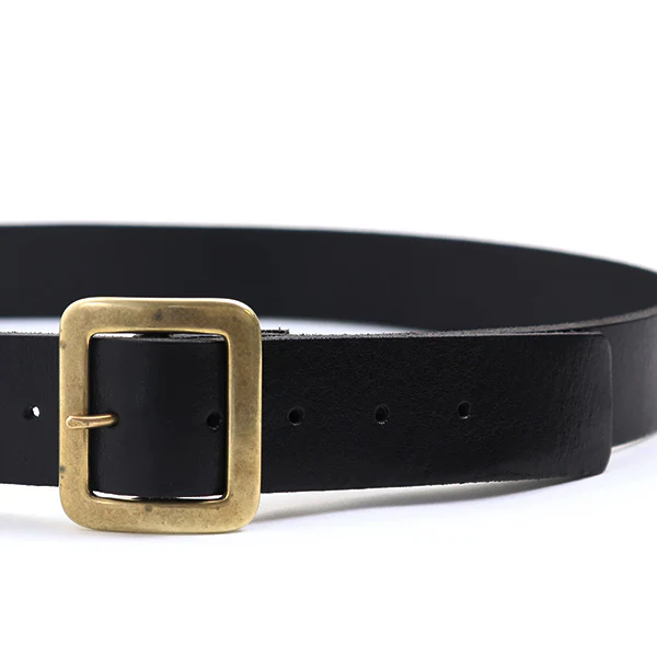 JEAN BELT / ITALIAN LEATHER / BLACK COW HIDE / MADE IN UK - Image 4