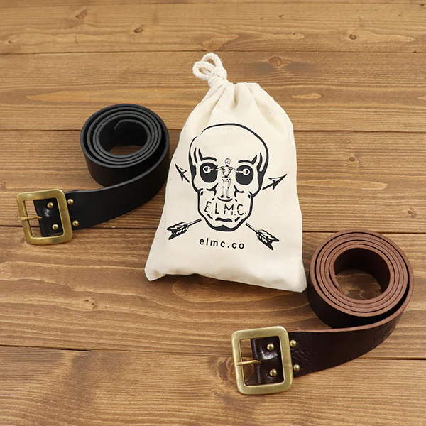 JEAN BELT / ITALIAN LEATHER / BLACK COW HIDE / MADE IN UK - Image 6