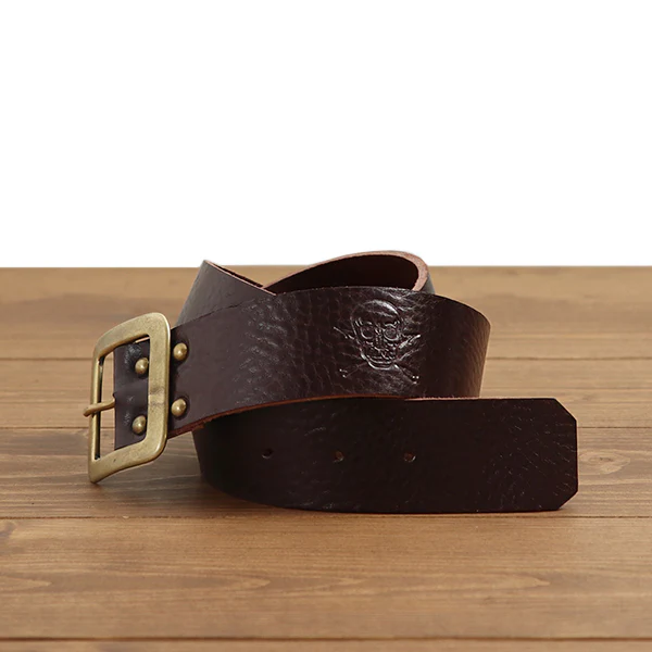 JEAN BELTITALIAN LEATHER / WALNUT COW HIDE / MADE IN UK - Image 5