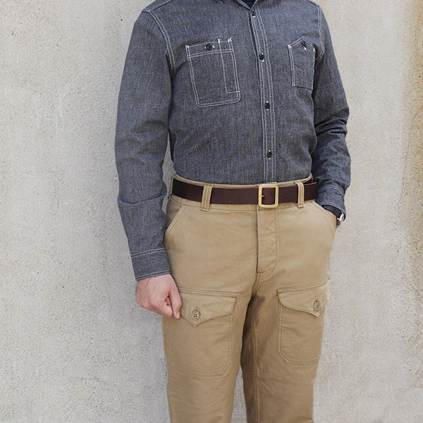 JEAN BELTITALIAN LEATHER / WALNUT COW HIDE / MADE IN UK - Image 7