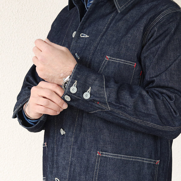 DENIM CHORE JACKET / RAILMAN COVERALL / 12oz SELVEDGE DENIM / INDIGO - Image 11