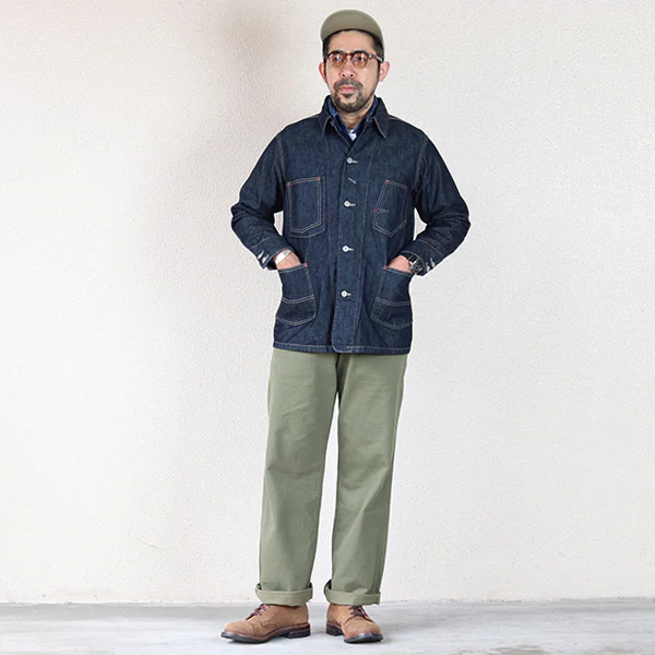 DENIM CHORE JACKET / RAILMAN COVERALL / 12oz SELVEDGE DENIM / INDIGO - Image 5