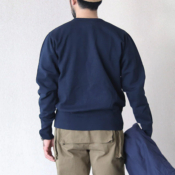 CREW NECK SWEAT SHIRT / NAVY - Image 3