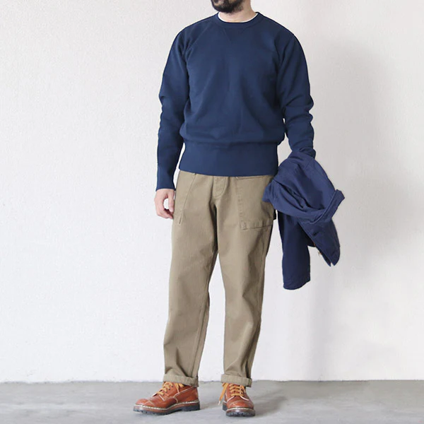 CREW NECK SWEAT SHIRT / NAVY - Image 4