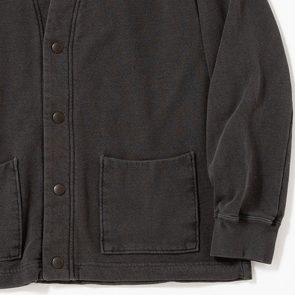 SALE / FADED SWEAT CARDIGAN / PIGMENT DYE - Image 11