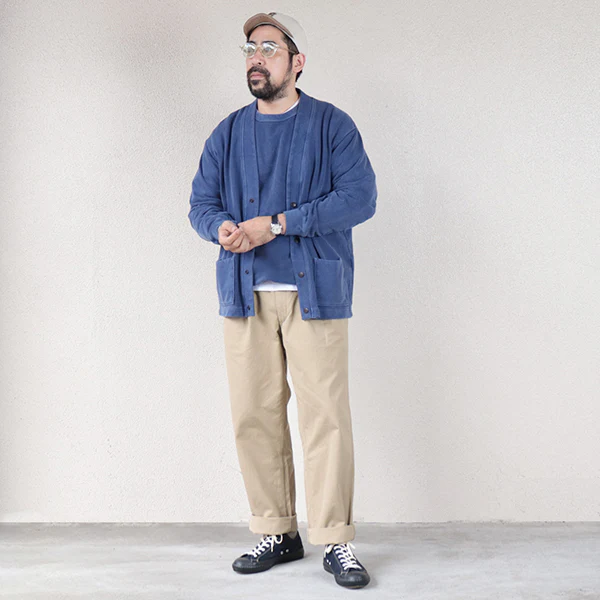 SALE / FADED SWEAT CARDIGAN / PIGMENT DYE - Image 16