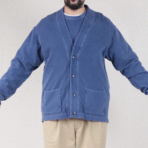 SALE / FADED SWEAT CARDIGAN / PIGMENT DYE - Image 18