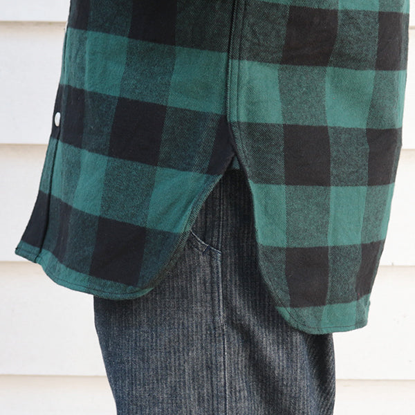SALE / ICEBREAKER WORK SHIRT / 11oz HEAVYWEIGHT BUFFALO PLAID FLANNEL / GREEN - Image 9