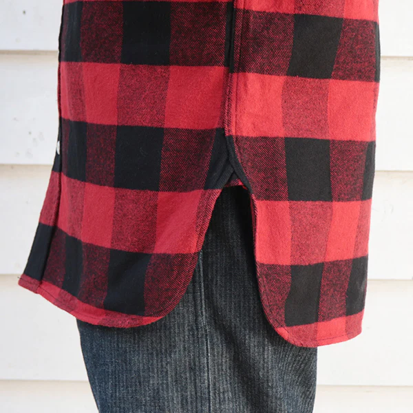 SALE / ICEBREAKER WORK SHIRT / 11oz HEAVYWEIGHT BUFFALO PLAID FLANNEL / RED - Image 9