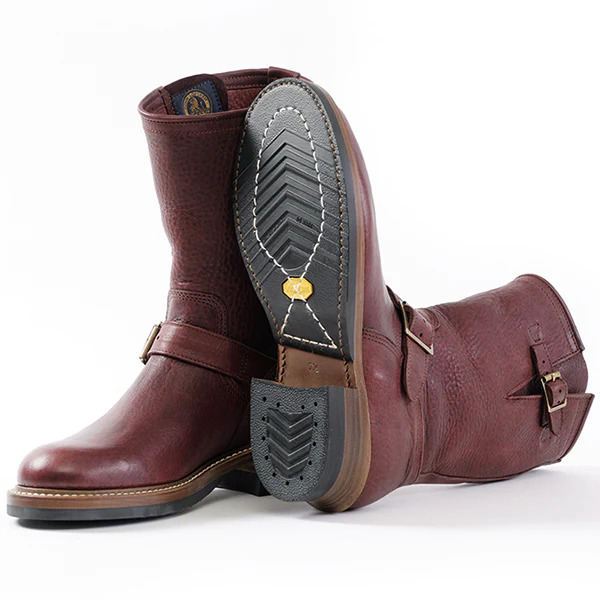 PRE-ORDER 2026 / WABASH ENGINEER BOOTS / EZO SHIKA DEERSKIN / BURNT BURGUNDY - Image 3