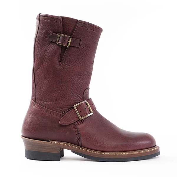 PRE-ORDER 2026 / WABASH ENGINEER BOOTS / EZO SHIKA DEERSKIN / BURNT BURGUNDY - Image 4